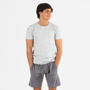 Conjunto desportivo curto homem cinza perla - cinza marengo
