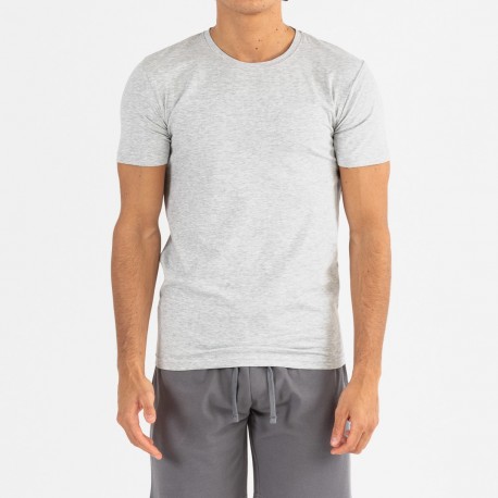 Conjunto desportivo curto homem cinza perla - cinza marengo