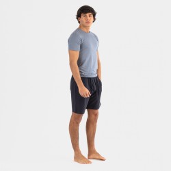Conjunto desportivo curto homem azul indigo - azul marinho