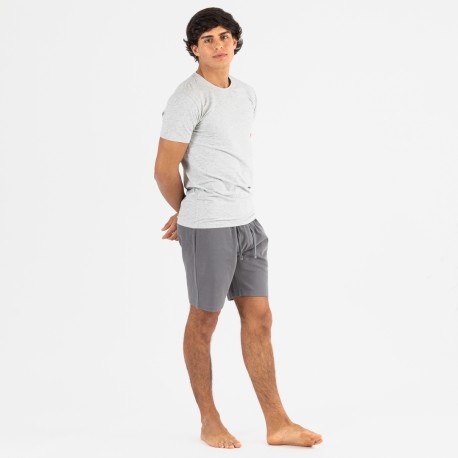 Conjunto desportivo curto homem cinza perla - cinza marengo