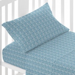 Jogo de lençóis algodão Maddy azul indigo cama bebé jogos-de-lencois-para-bebe