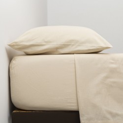 Jogo de lençóis algodão orgânico bege Jogo de lençóis algodão orgânico bege