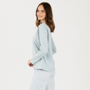 Pijama algodão Angelica azul celeste 2