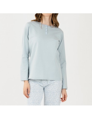 Pijama algodão Angelica azul celeste