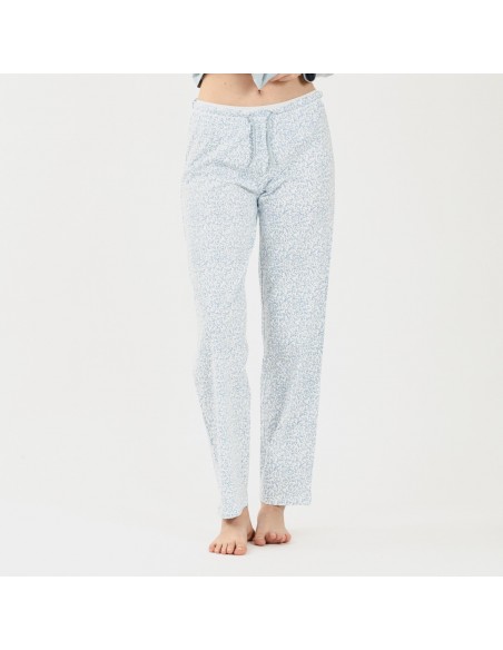 Pijama algodão Angelica azul celeste Pijama algodão Angelica azul celeste