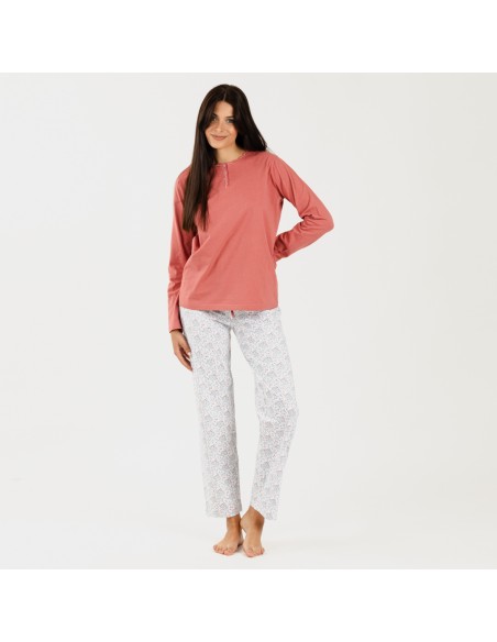 Pijama algodão Lorena marsala Pijama algodão Lorena marsala