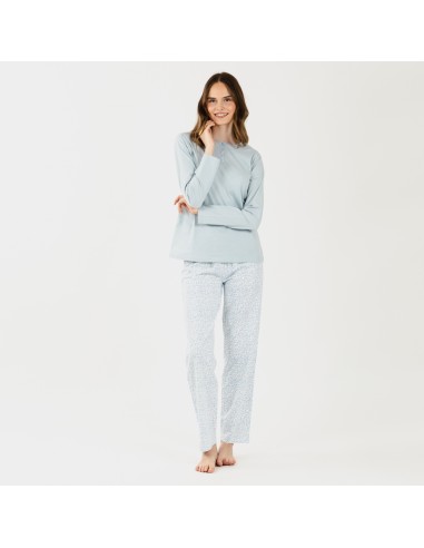 Pijama algodão Angelica azul celeste