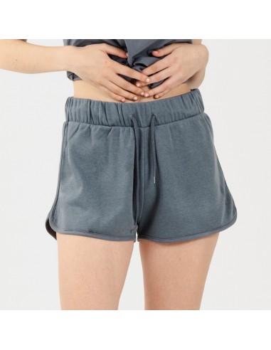 Conjunto desportivo curto mulher azul indigo