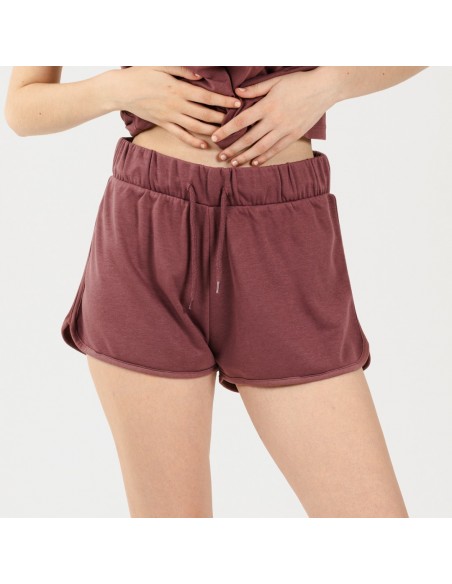 Conjunto desportivo curto mulher beringela Conjunto desportivo curto mulher beringela