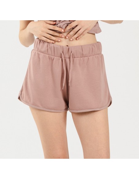 Conjunto desportivo curto mulher malva Conjunto desportivo curto mulher malva