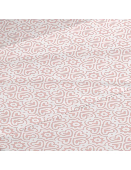 Jogo de lençóis algodão Capri rosa palo lencois-100-algodao