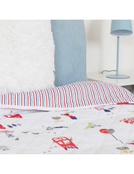 Colcha bouti York azul marinho