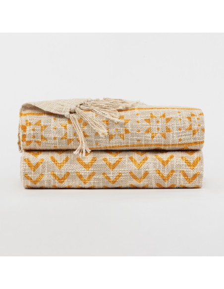 Plaid algodão Aisha mostarda Plaid algodão Aisha mostarda