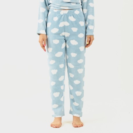 Pijama coral Nube azul celeste