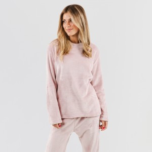 Pijama veludo rosa palo