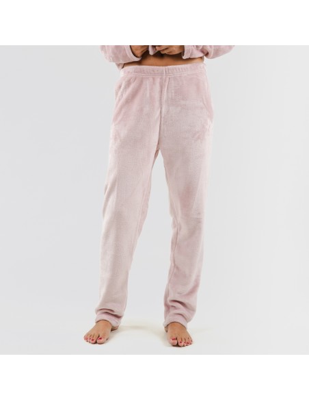 Pijama veludo rosa palo roupa-para-estar-em-casa