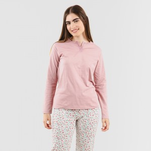 Pijama algodão Vita rosa