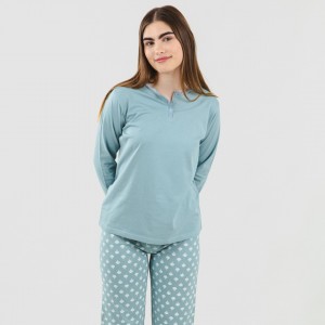 Pijama algodão Summer azul...