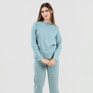 Pijama algodão Summer azul indigo 2