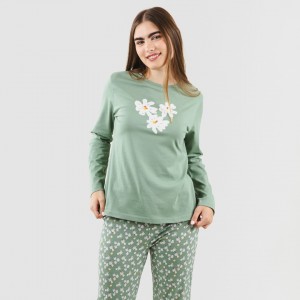 Pijama algodão Indira verde...