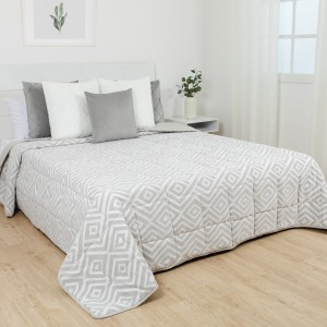 Colcha jacquard chenilla Feria cinza - 120 gr