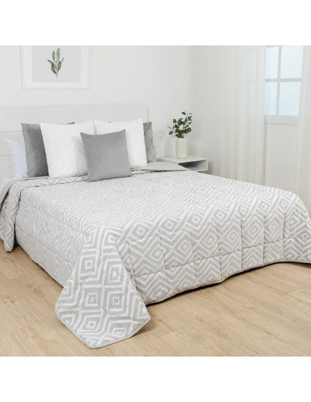 Colcha jacquard chenilla Feria cinza - 120 gr Colcha jacquard chenilla Feria cinza - 120 gr