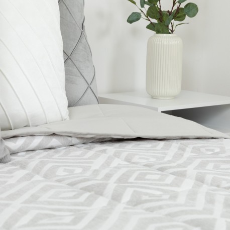 Colcha jacquard chenilla Feria cinza - 120 gr