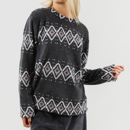 Pijama coral Andros cinza