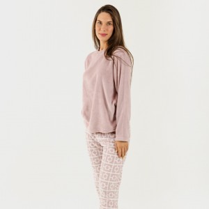 Pijama coral Taormina malva 2