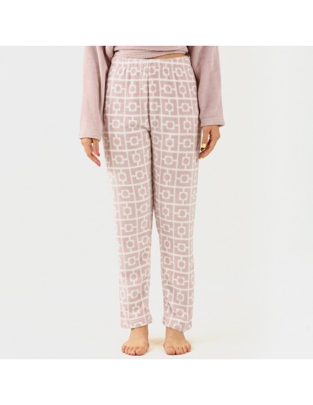 Pijama coral Taormina malva