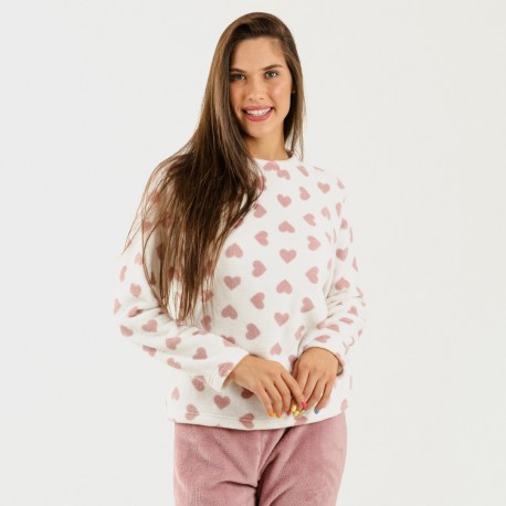 Pijama coral Praga malva rosa pijama-coralina