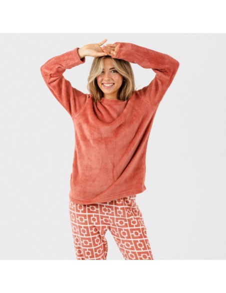 Pijama coral Taormina marsala