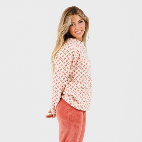 Pijama coral Penelope marsala