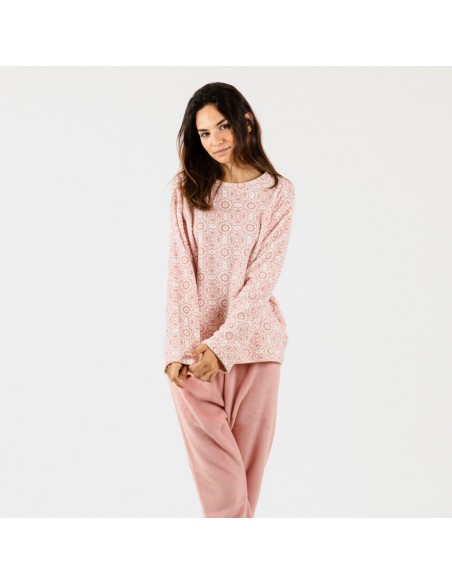 Pijama coral Capri malva rosa pijama-coralina