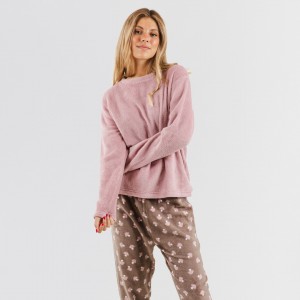 Pijama coral Ellen malvarosa