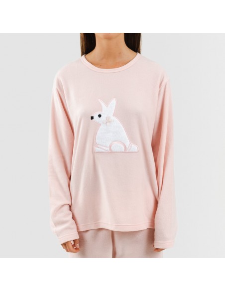 Pijama polar Midas rosa pijama-polar