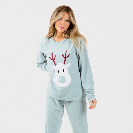 Pijama polar Rudolf verde tiffany pijama-polar