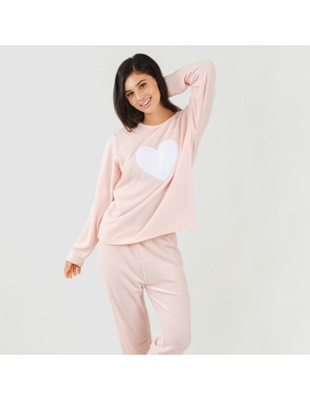 Pijama polar Praga rosa