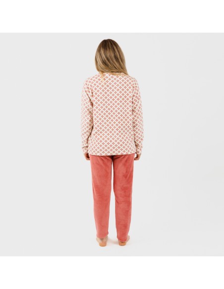 Pijama coral Penelope marsala