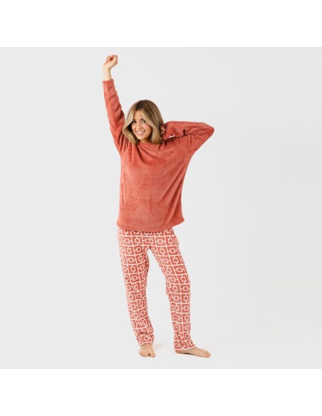 Pijama coral Taormina marsala
