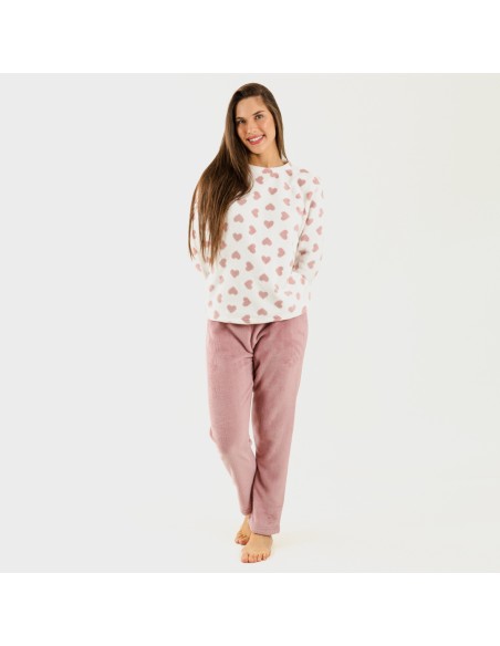 Pijama coral Praga malva rosa pijama-coralina