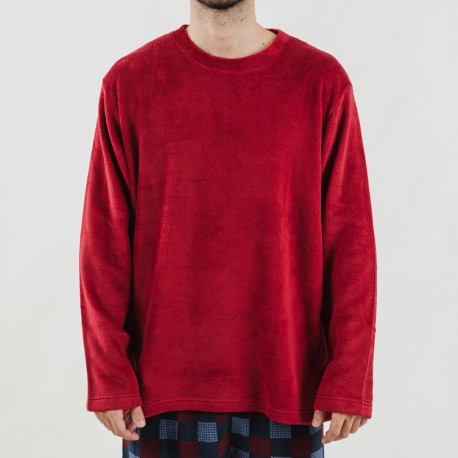 Pijama coral homem Blas bordeaux