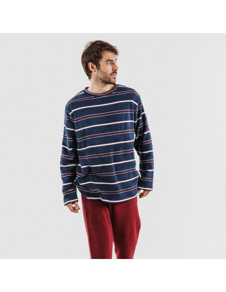 Pijama coral homem Lucio bordeaux Pijama coral homem Lucio bordeaux