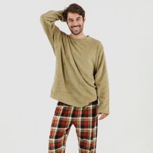 Pijama coral homem Lucho verde