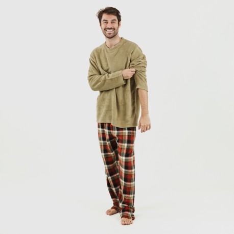 Pijama coral homem Lucho verde