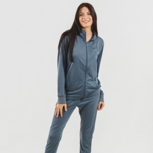 Conjunto desportivo de casaco mulher azul indigo 2