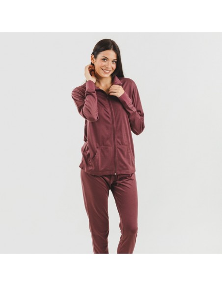 Conjunto desportivo de casaco mulher beringela Conjunto desportivo de casaco mulher beringela