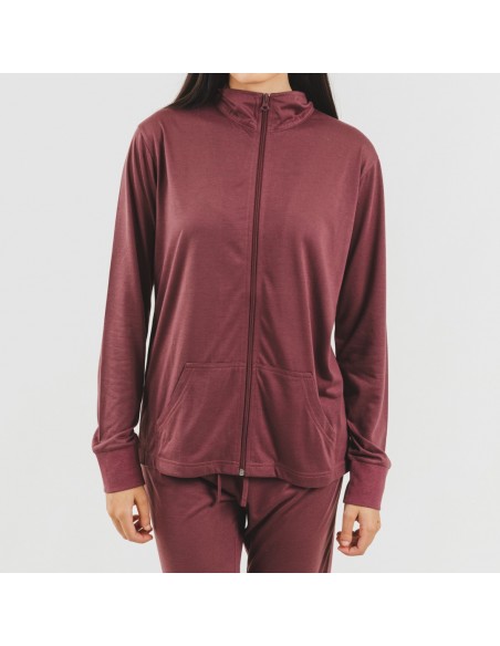 Conjunto desportivo de casaco mulher beringela Conjunto desportivo de casaco mulher beringela