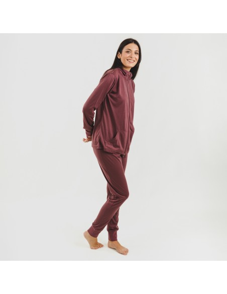 Conjunto desportivo de casaco mulher beringela Conjunto desportivo de casaco mulher beringela