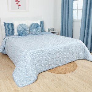 Colcha jacquard chenilla Elvira azul índigo - 120gr